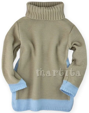 Okazja sweter sweterek zimowy golf 128 cm 7-8 lat