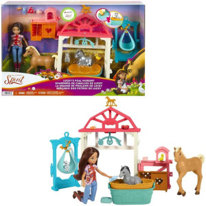 Przedszkole Źrebaczka + Lalka - Mustang: Duch Wolności - Mattel - Hch37