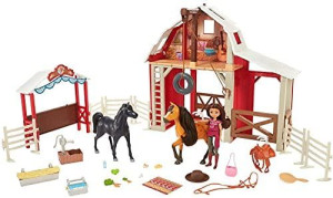 Stajnia: Lucky + 2 Konie - Duży Zestaw - Mustang: Duch Wolności - Hbt16