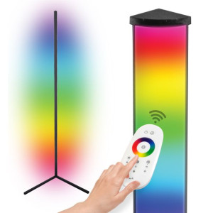 NAROŻNA nowoczesna LAMPA STOJĄCA RGB LED + pilot