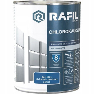 Rafil Chlorokauczuk 0,9L Niebieski RAL5005 Emalia