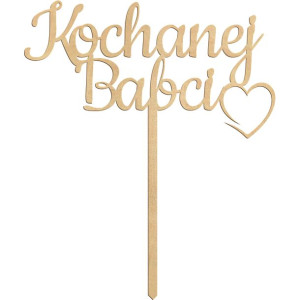 Topper na tort Kochanej Babci