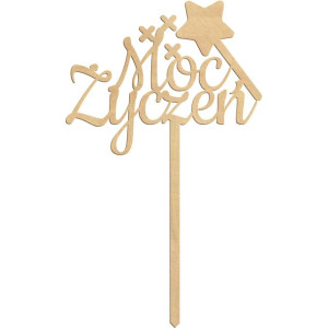 Topper dekoracja na tort Moc Życzeń na urodziny święta