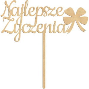 Topper dekoracja na tort Najlepsze Życzenia na urodziny imprezę