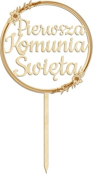 Topper dekoracja na tort chrzest komunia personalizowany eco