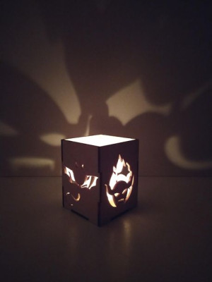 Mały  lampion na halloween - wzór Diabeł/Czart