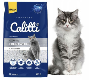 Żwirek Bentonitowy Calitti Fresh White 20l