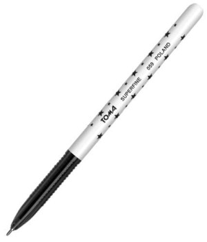 Długopis W Gwiazdki Toma Superfine To 059 - Czarny