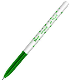 Długopis W Gwiazdki Toma Superfine To 059 - Zielony