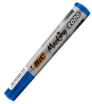 MARKER PERMANENTNY BIC 2000 2300 - Okrągła; Niebieski