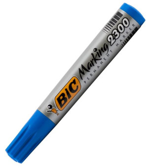 MARKER PERMANENTNY BIC 2000 2300 - Ścięta; Niebieski