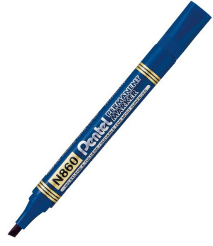 Marker Permanentny Pentel N860 Ścięta Końcówka - Niebieski