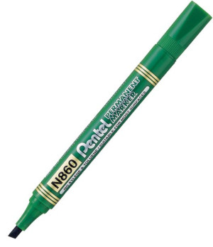 Marker Permanentny Pentel N860 Ścięta Końcówka - Zielony