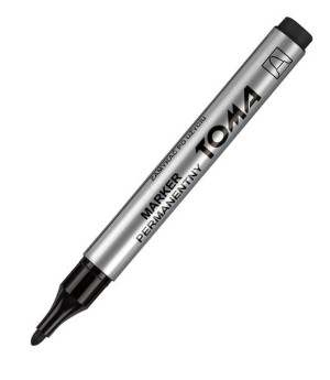 MARKER PERMANENTNY TOMA WODOODPORNY - Okrągła; Czarny