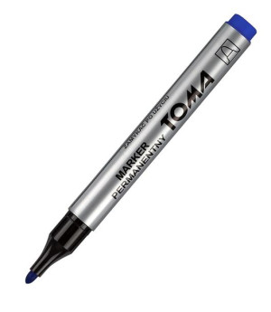 MARKER PERMANENTNY TOMA WODOODPORNY - Okrągła; Niebieski