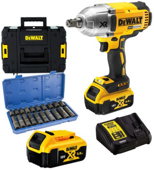 KLUCZ UDAROWY 2x5Ah+ nasadki 20cz DeWALT DCF899P2