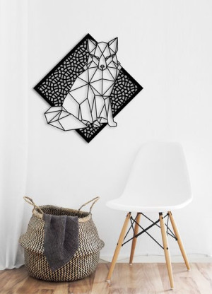 Obraz na ścianę zwierzęta geometryczne lis 30 cm