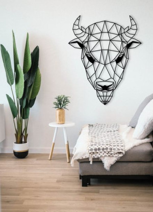 Obraz na ścianę 3d geometryczny bizon 59x72 cm ażur