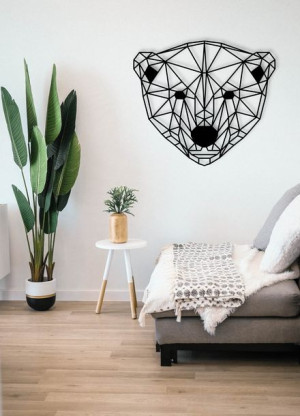 Obraz na ścianę 3d geometryczny niedźwiedź polarny 67x59 cm