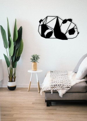 Obraz na ścianę 3d geometryczny panda 89x51 cm ażur