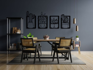 Obraz na ścianę do kuchni kwiaty w doniczce 105 x 42cm