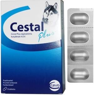 Tabletki Cestal na Odrobaczanie dla Psa 4 szt Odrobaczające Dla Na Pasożyty