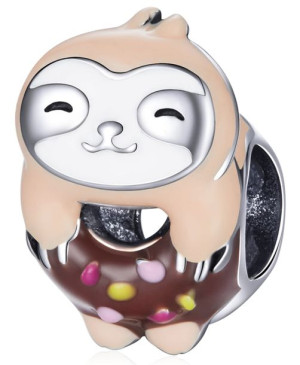 Charms Srebro - Leniwiec Donut