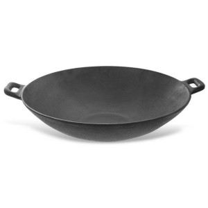 Patelnia żeliwna WOK talerz żeliwny 30 cm indukcja