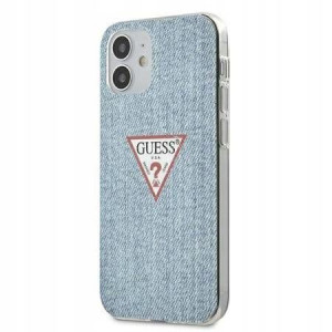 Etui Futerał Guess Iphone 12 Mini Jeans Niebieski