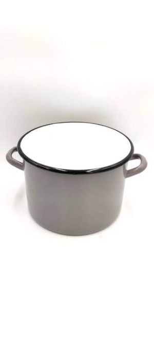 Garnek Emal.gładki Gusto 24cm/7,0l 27127 Szary