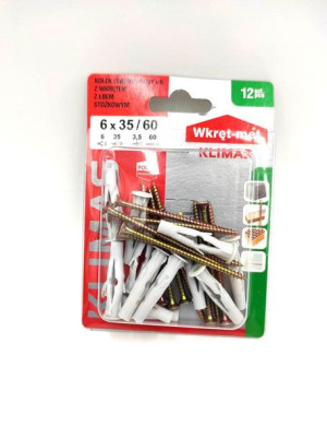 Wkręt-met Bli Koł.rozp.uniwersal 6x60 Nylon Kod:bru-06060(x10)