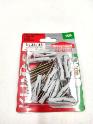 Wkręt-met Bli Koł.rozp.uniwersal 6x45 Nylon Kod:bru-06045(x10)