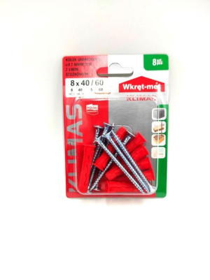 WKRĘT-MET łącznik uniwersalny z wkrętem Pz 8/50x60