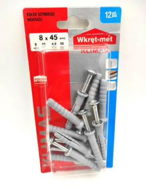 Wkręt-met Blister Koł.do Szybk Montażu 8x45 Kod:bsm-08045(x9)