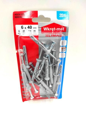 Wkręt-met Blister Koł.do Szybk Montażu 6x40 Kod:bsm-06040(x9)