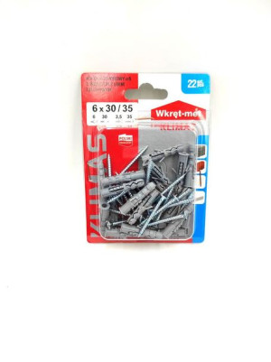 Wkręt-met Blister Kołek Rozp.trój.rozp. 6x35 Kod:bkr-063535(x10)