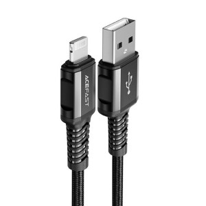 Acefast Kabel Mfi Usb - Lightning 1,2m, 2,4a Czarny (c1-02 Black)