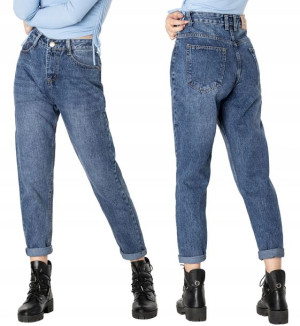 Zwężane Jeansy Damskie Spodnie Mom Jeans 318 W34
