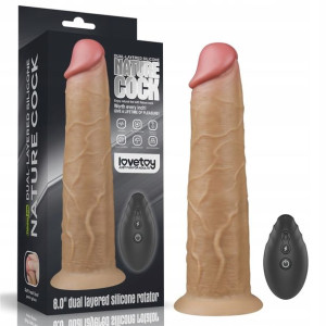 Wibrator rotacyjny Mega Dildo na pilota wibracje