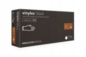 Rękawiczki winylowe czarne rękawice Vinylex Black rozmiar XL