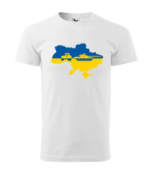 Tshirt z nadrukiem TRAKTOR CZOŁG Ukraina M