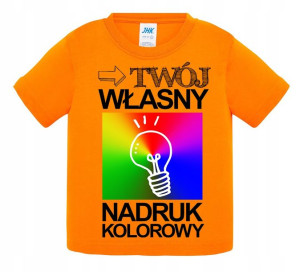 Koszulka Z Własnym Nadrukiem Baby Pomarańczowa 92