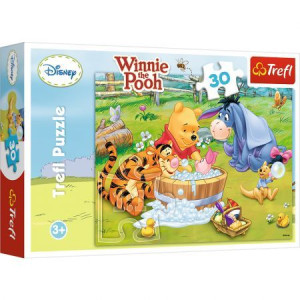 Trefl - Puzzle 30 - Kąpiel Prosiaczka - Kubuś Puchatek - 18198