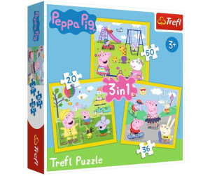 Trefl - Puzzle 3w1 - Wesoły Dzień Peppy - 34849