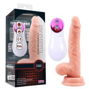 Pure Naturally Vibration PSY Dildo penis z wibracją