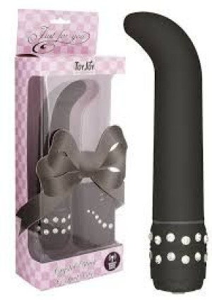 CRYSTAL G-SPOT Wibrator z cyrkoniami czarny