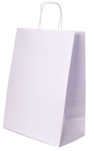 Torba PAPIEROWA 30x17x42 cm TORBY ekologiczne TOREBKI  białe 125 sztuk