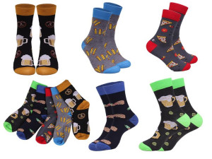 5x Crazy Socks Męskie Skarpety kolorowe garniturowe bawełna długie r 39-43