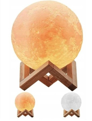 Lampka Nocna Lampa -gigant - Księżyc 3d 40 Cm Moon