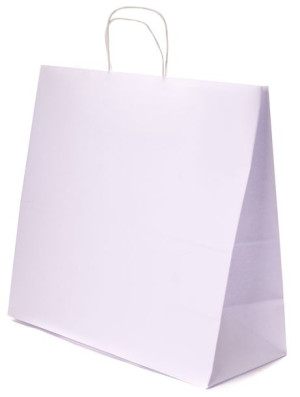 Torba Papierowa 40x18x39 cm  TORBY  eko TOREBKI duże białe 100 sztuk